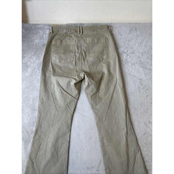 Pistola Size 32 Khaki Utility Patch Pocket Flare Leg Pants - Picture 10 of 12